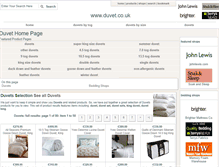Tablet Screenshot of duvet.co.uk